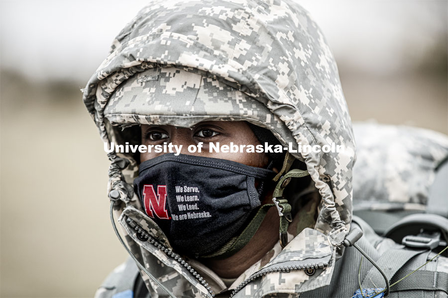 UNL Army ROTC Big Red Battalion holds yearly 3-day field exercises at the National Guard training area near Mead, NE. October 23, 2020. Photo by Craig Chandler / University Communication.