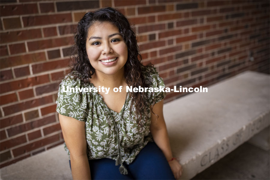 Jenny Figueroa is using the three-week session to bolster her academic career prior to graduating in December. November 23, 2020. Photo by Craig Chandler / University Communication.