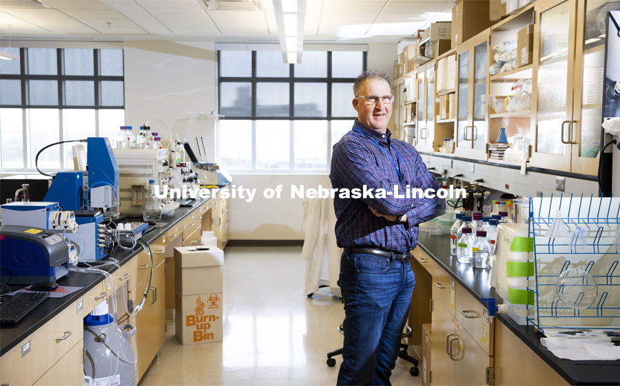 Andy Benson with the Nebraska Food for Health Center. January 22, 2021. Photo by Craig Chandler / University Communication