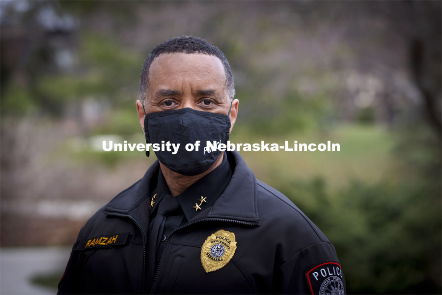UNL Police Chief Hassan Ramzah. March 25, 2021. Photo by Craig Chandler / University Communication.