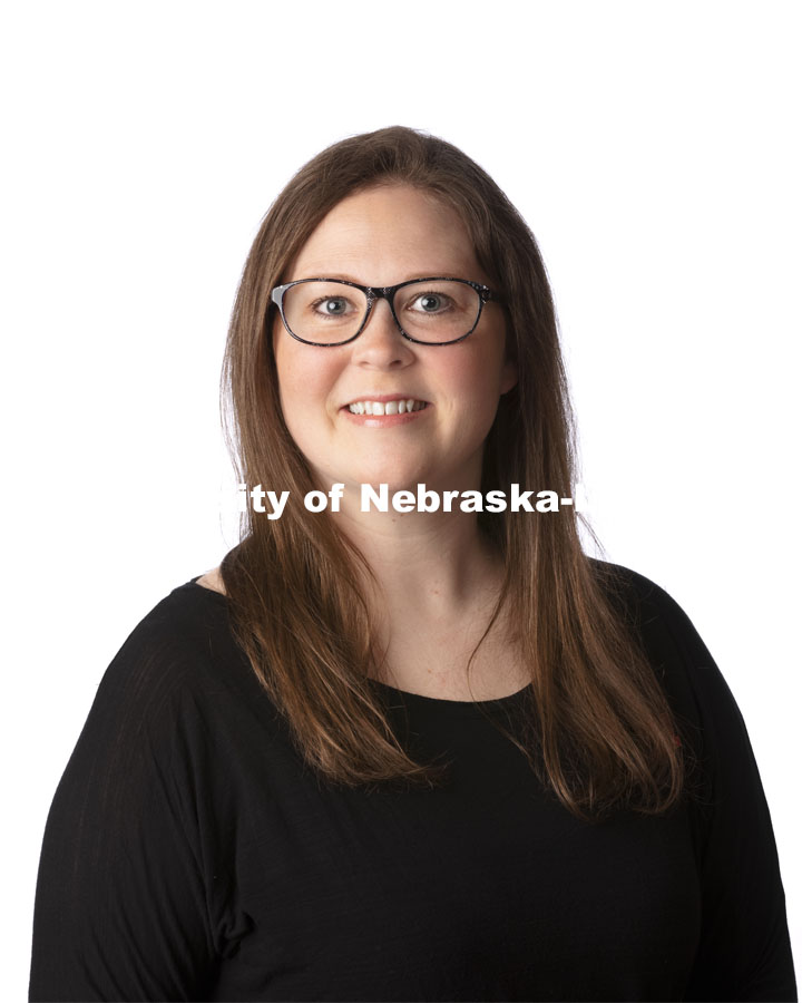 Studio portrait of Gina DeJong, Finance/Grant Specialist at Big Red Business Center. May 26, 2021. Photo by Craig Chandler / University Communication.