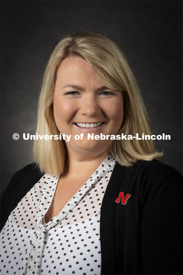 Studio portrait of Amy Desaulniers, Assistant Professor, School of Veterinary Medicine and Biomedical Sciences. 2021 New Faculty Orientation. August 18, 2021. Photo by Craig Chandler / University Communication.