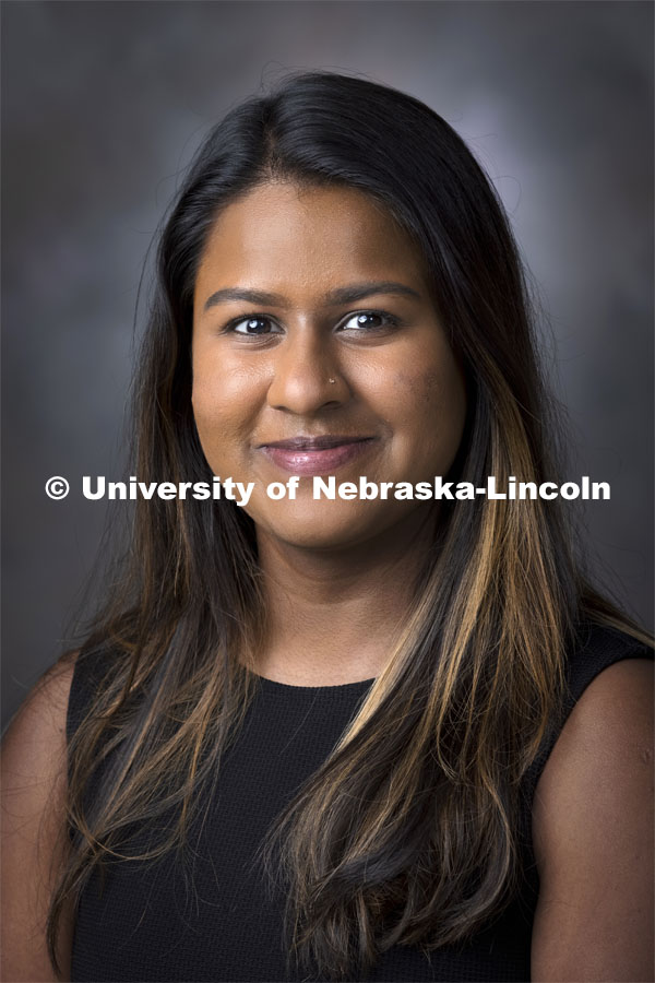 Studio portrait of Meena Pannirselvam, Graduate Assistant, OASIS. September 1, 2021. Photo by Craig Chandler / University Communication.