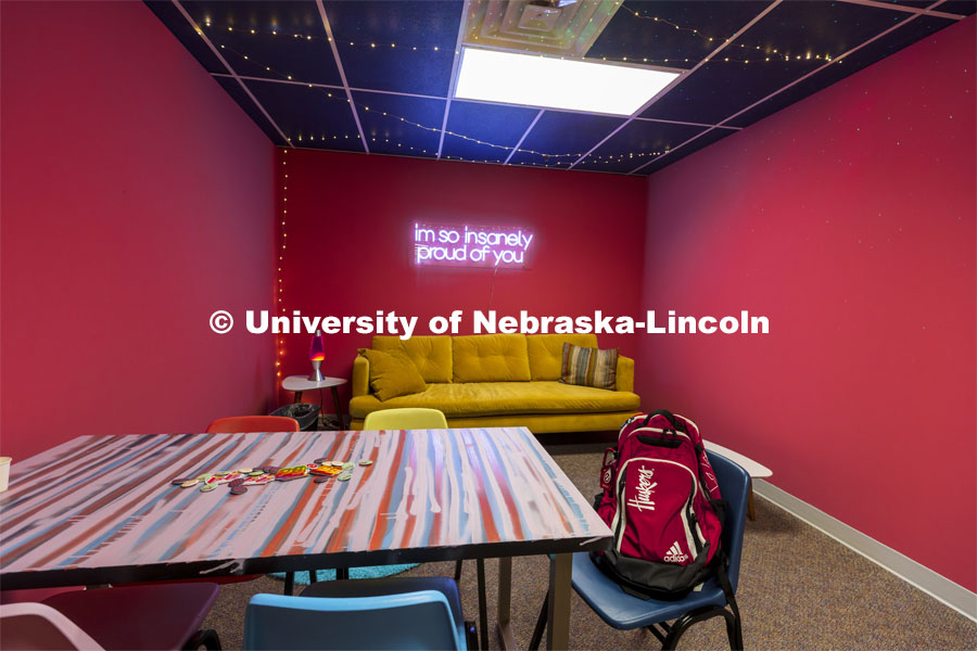 Classrooms in the College of Journalism and Mass Communication’s Experience Lab space at the Agency. The area is a new student space on the third floor the Children’s Museum next to Andersen Hall. November 1, 2021. Photo by Craig Chandler / University Communication.