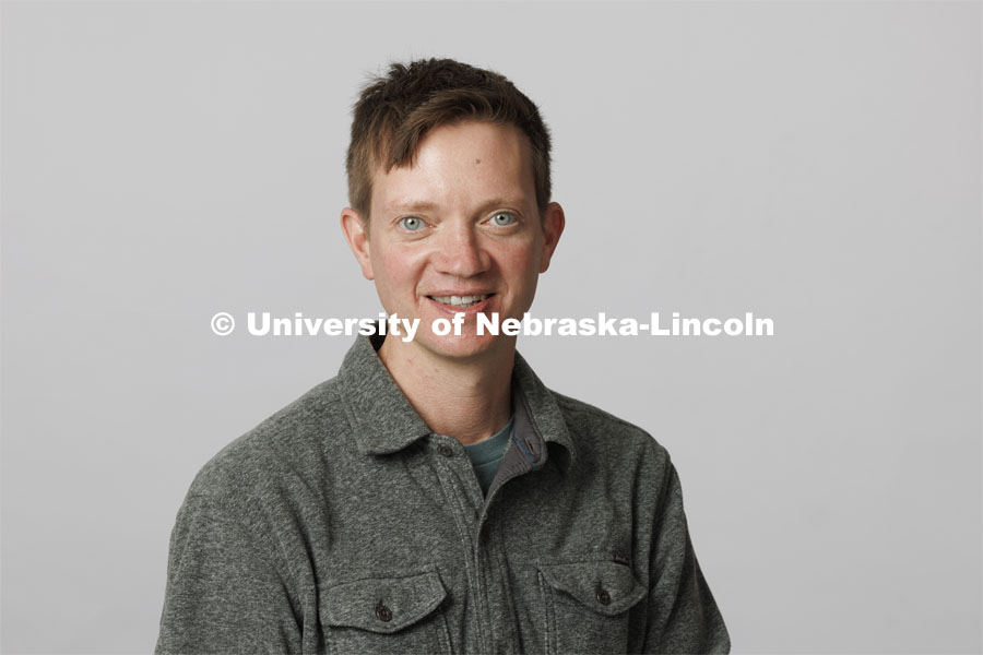 Studio portrait of Andrew Park, Research Associate Professor and Nebraska Repertory Professorship, Johnny Carson School of Theatre and Film, Hixson-Lied College of Fine and Performing Arts. December 3, 2021. Photo by Craig Chandler / University Communication.