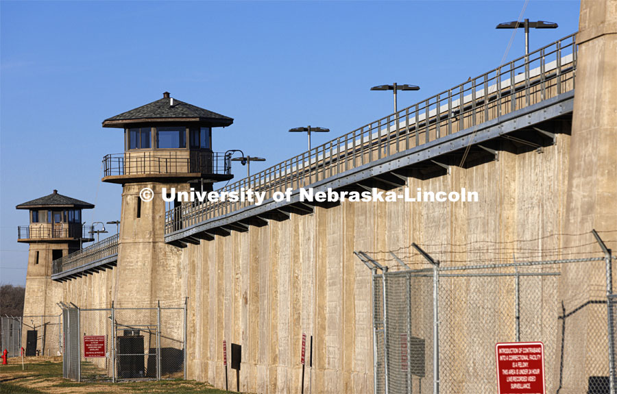 The Nebraska State Penitentiary (NSP) located in Lincoln, Nebraska is the oldest state correctional facility in Nebraska, opening in 1869. Until after World War I, it was the only adult correctional facility in the state. December 3, 2021. Photo by Craig Chandler / University Communication.