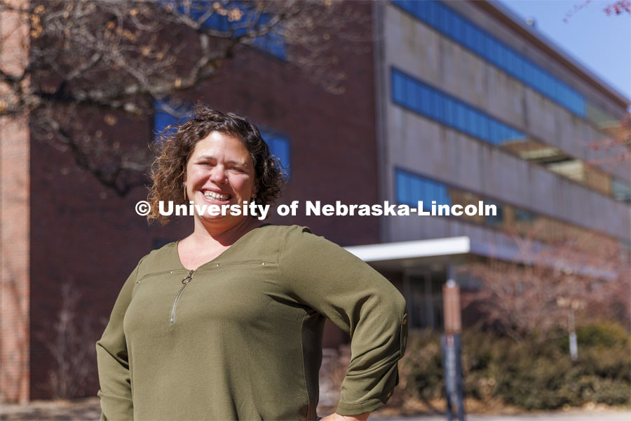 Nebraska's Julie Koch helped lead the Wellness Attendants, a program that helped allow the University to offer in-person instruction through the spring and fall semesters in 2021. She previously was a part of the University's Passport Office. February 28, 2022. Photo by Craig Chandler / University Communication.