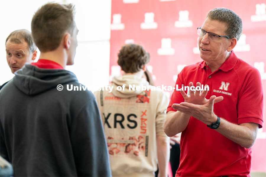 The royal welcome is rolled out by current students and faculty of the College of Engineering. Admitted Student Day is UNL’s in-person, on-campus event for all admitted students. March 26, 2022. Photo by Jordan Opp for University Communication.