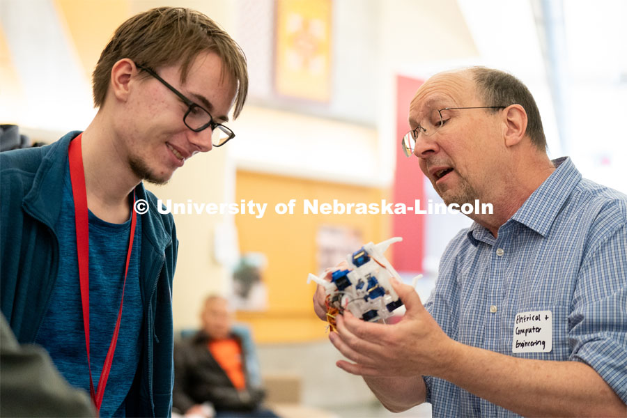 The royal welcome is rolled out by current students and faculty of the College of Engineering. Admitted Student Day is UNL’s in-person, on-campus event for all admitted students. March 26, 2022. Photo by Jordan Opp for University Communication.