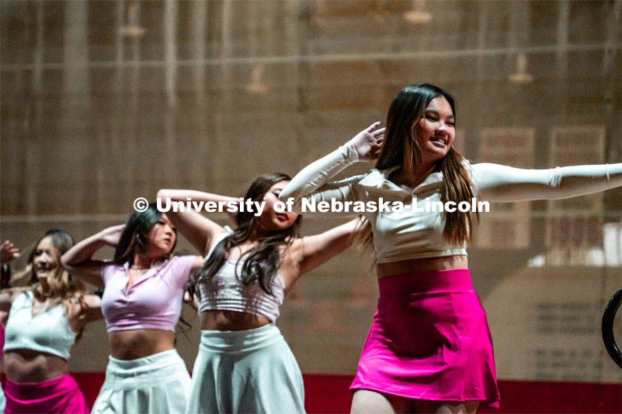Delta Phi Lambda Sorority. Multicultural Greeks and NPHC Greeks in a competition against each other with a mixture of dancing/stepping/strolling moves. Stroll Off competition in the Coliseum. April 2, 2022. Photo by Jonah Tran/ University Communication.
