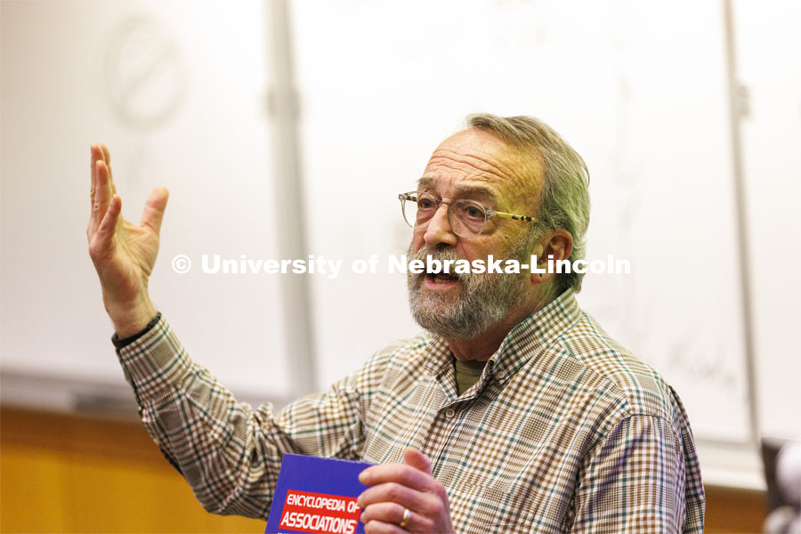 Professor Richard Leiter teaching class. College of Law photo shoot. April 20, 2022. Photo by Craig Chandler / University Communication.