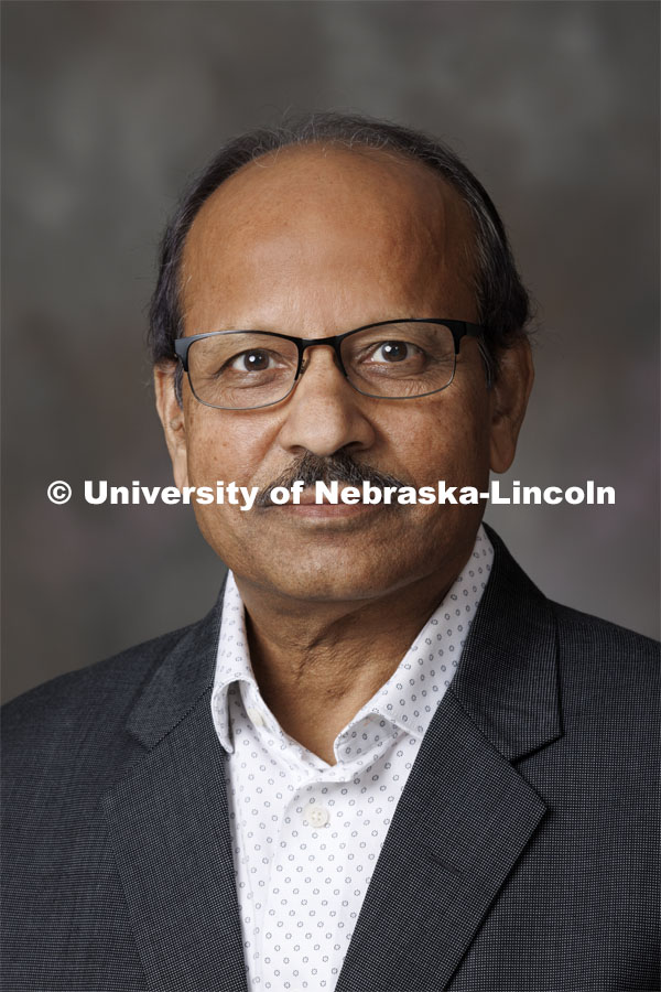 Studio portrait of Asit Pattnaik, Professor, School of Veterinary Medicine and Biological Sciences. June 2, 2022. Photo by Craig Chandler / University Communication.