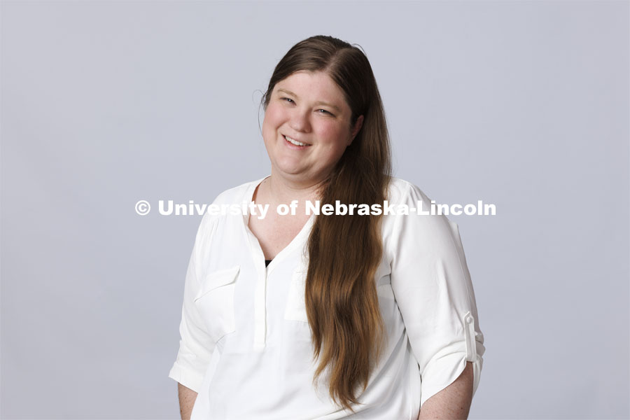 Studio portrait of Daisy Smith, Admissions Counselor, Office of Admissions. August 3, 2022. Photo by Craig Chandler / University Communication.