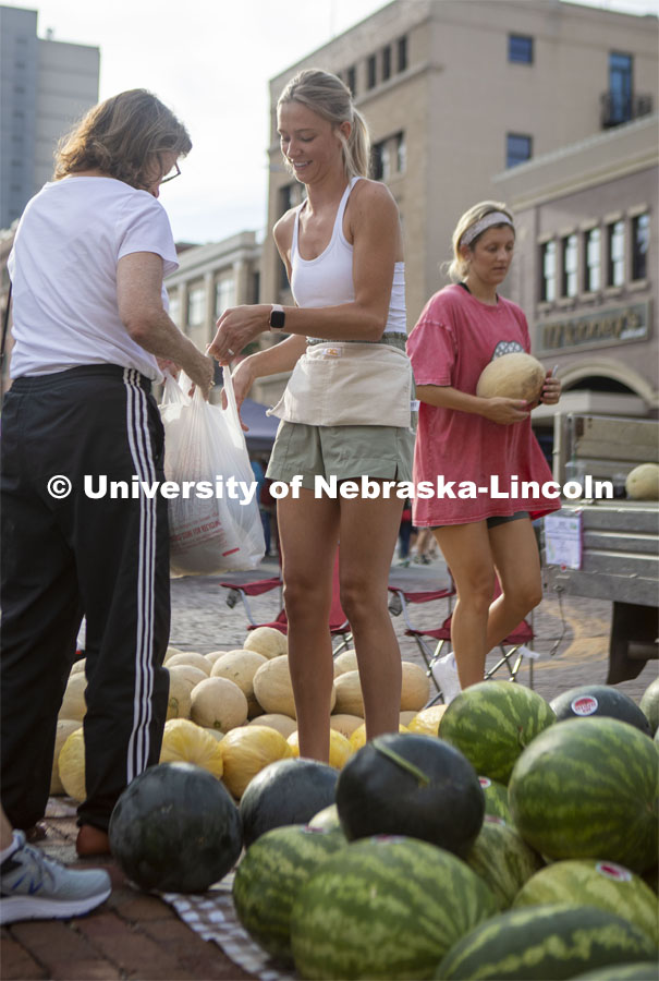 Farmers Market in the Haymarket, Lincoln, Nebraska. August 6, 2022. Photo by Blaney Dreifurst for University Communication.