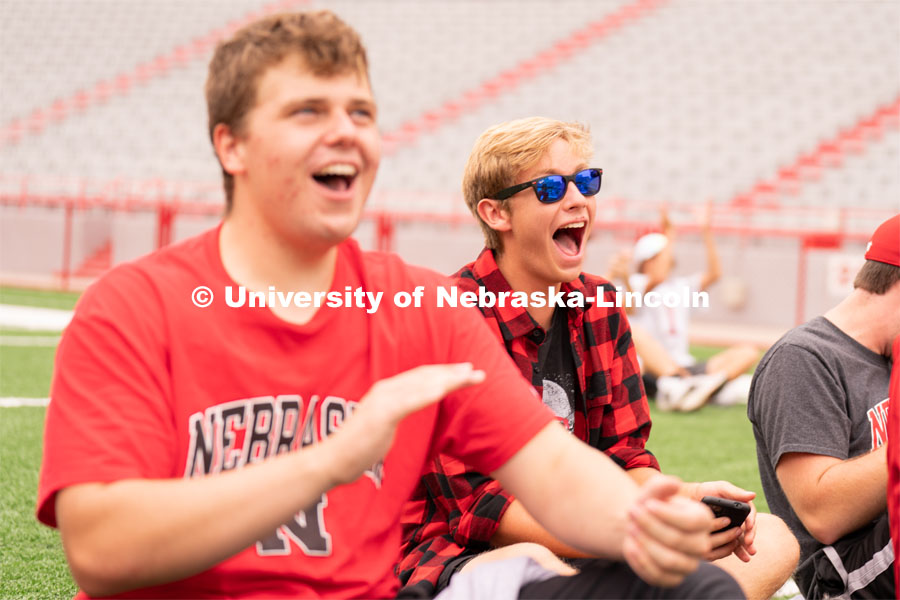 Nebraska vs Northwestern football watch party in Memorial Stadium. August 27, 2022. Photo by Jordan Opp for University Communication.