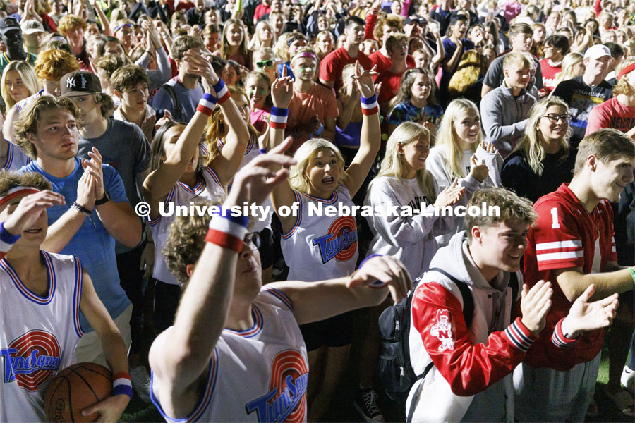 Showtime at the Vine Street Fields. Recognized Student Organizations, Greeks and Residence Halls battle against each other with performances for Homecoming competition points and ultimate bragging rights. Homecoming 2022. September 26, 2022. Photo by Craig Chandler / University Communication.