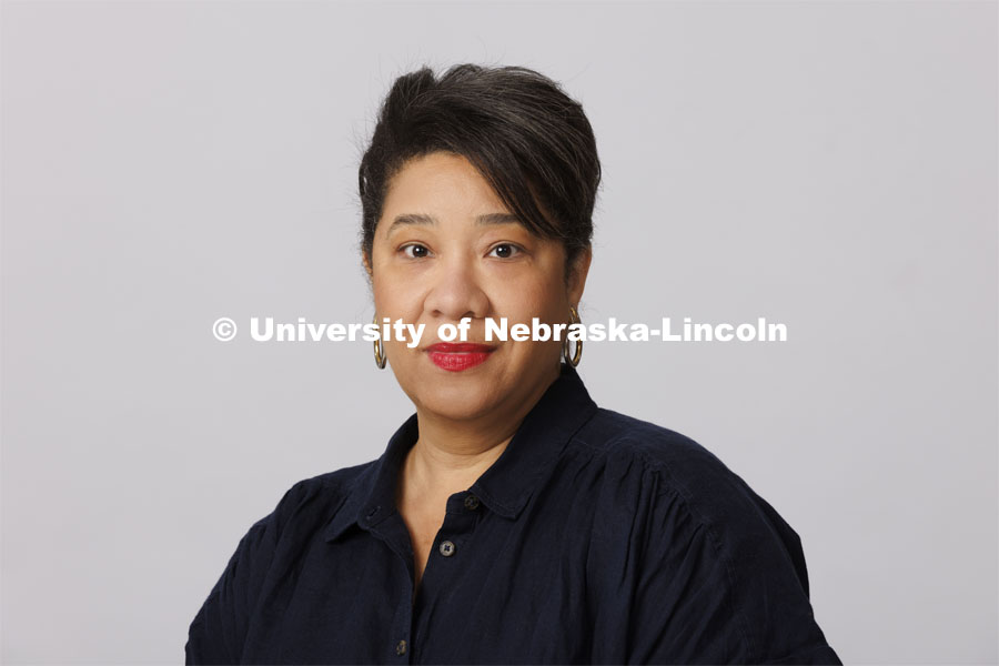 Studio portrait of Joy Boggs, Chief Operations Officer, Hixon-Lied Fine and Performing Arts staff. October 12, 2022. Photo by Craig Chandler / University Communication.