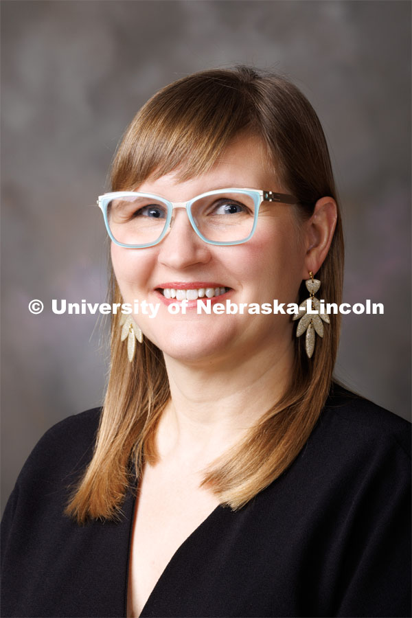 Studio portrait of Emily Kazyak, Associate Professor, Sociology. October 24, 2022. Photo by Craig Chandler / University Communication.
