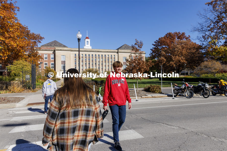 Campus tours. October 31, 2022. Photo by Craig Chandler / University Communication. 