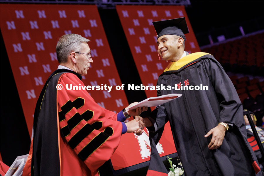Graduate Commencement in Pinnacle Bank Arena. December 16, 2022. Photo by Craig Chandler / University Communication.