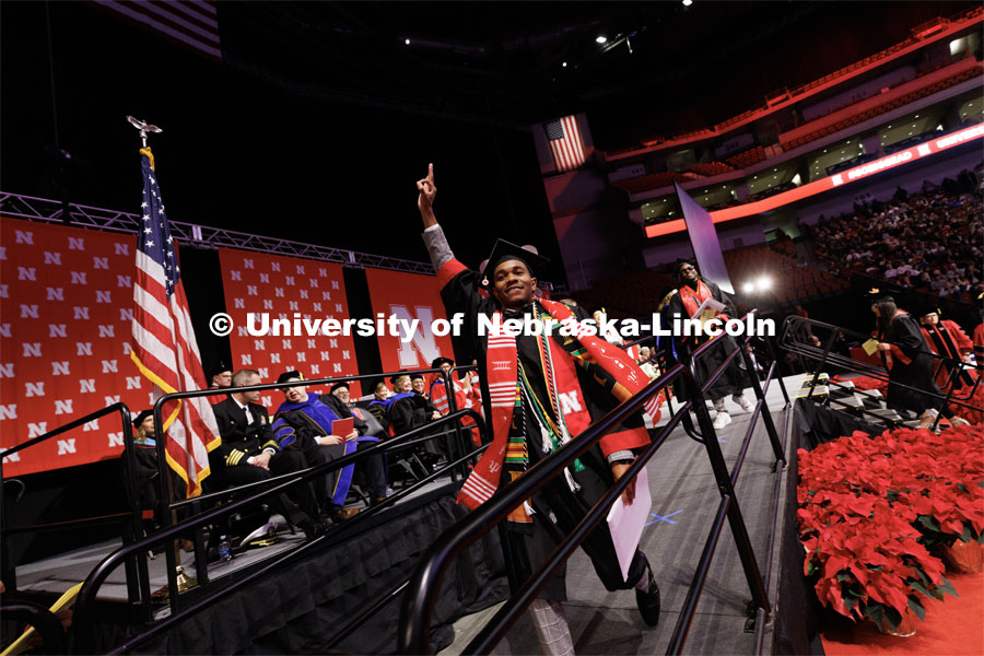 Undergraduate Commencement in Pinnacle Bank Arena. December 17, 2022. Photo by Craig Chandler / University Communication.