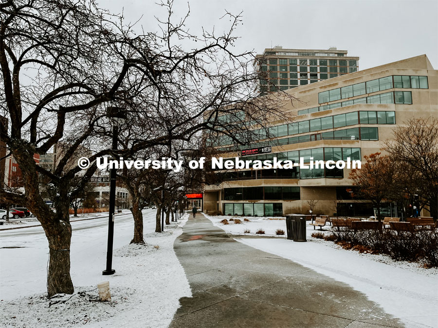 Winter on city campus, December, 2022. Photos by Katie Black  / University Communication. 