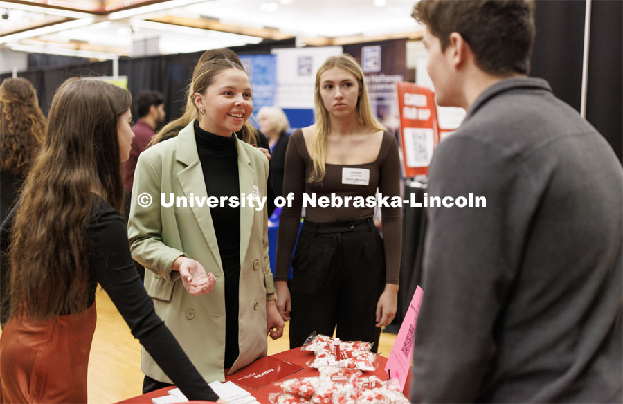 Career and Internship Fair in the Nebraska Union. February 28, 2023. Photo by Craig Chandler / University Communication.