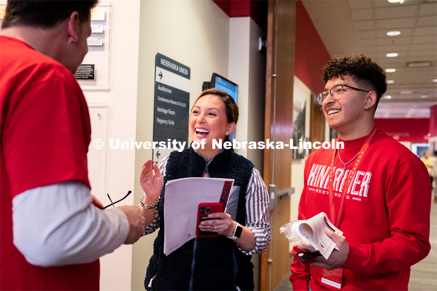 New students get information about various programs during Admitted Student Day on inside the Nebraska Union Saturday, March 25, 2023. Photo by Jordan Opp for University Communication.