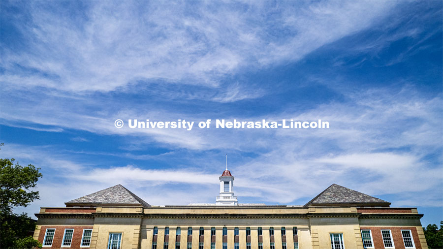 Blue skies across UNL's City Campus. June 12, 2023. Photo by Craig Chandler / University Communication.