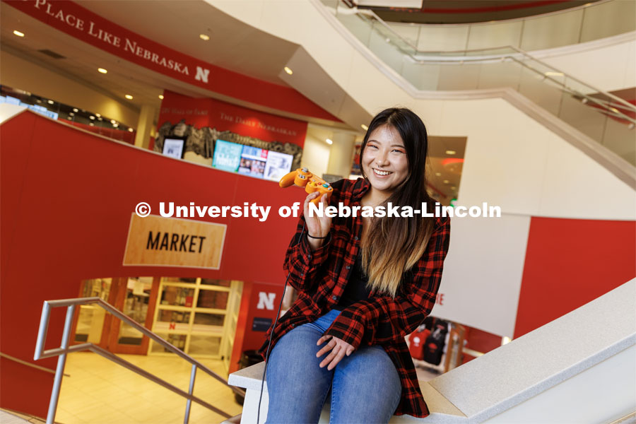 As president of UNL Esports, Z Gividen is excited to lead the team through a time of huge expansion that includes a new arena in the Nebraska Union and esports scholarships. July 24, 2023. Photo by Matthew Strasburger / University Communication.
