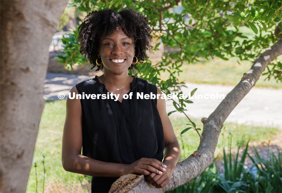 Monique Bassey, Landscape Architecture visiting assistant professor. July 26, 2023.  Photo by Craig Chandler / University Communication.