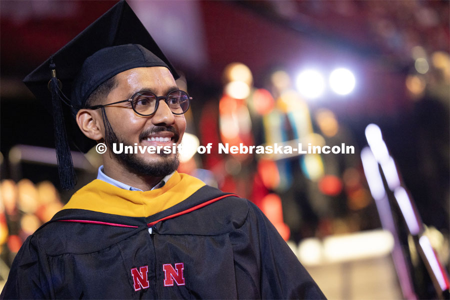 The University of Nebraska–Lincoln is conferring 588 degrees during the combined graduate and undergraduate commencement ceremony at Pinnacle Bank Arena. August 12, 2023. Photo by Craig Chandler/ University Communication.