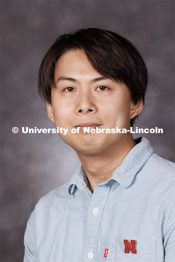 Studio portrait of Tatsuya Yamada, Assistant Professor of Biochemistry. 2023 New Faculty Orientation. August 16, 2023. Photo by Craig Chandler / University Communication.