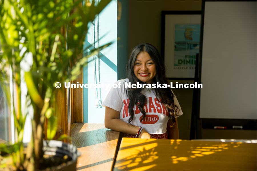 Isela Tercero, agricultural education and applied science double major, is from Broken Bow, Nebraska. September 27, 2023. Photo by Kristen Labadie / University Communication.