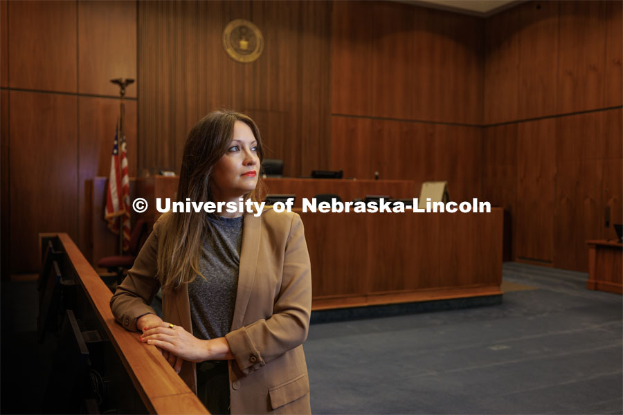Danielle Jefferis, Nebraska law professor, research focuses on theories of punishment and the law and policy governing prison and detention, with an emphasis the federal courts. College of Law research. September 14, 2023. Photo by Craig Chandler / University Communication.