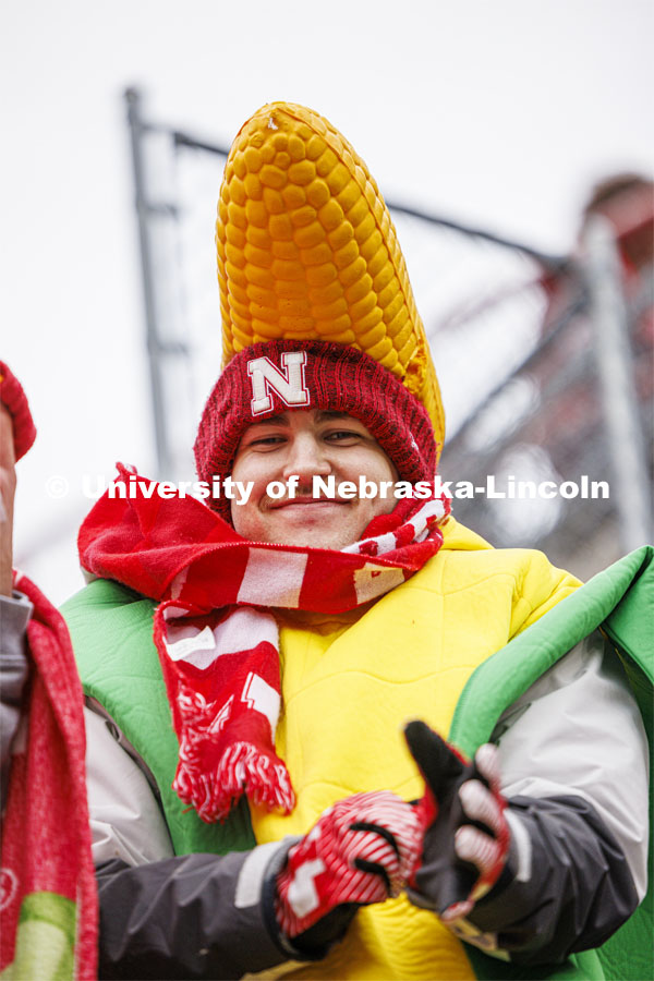 Fans dressed up for Halloween. Nebraska football versus Purdue Homecoming game. October 28, 2023. Photo by Craig Chandler / University Communication.