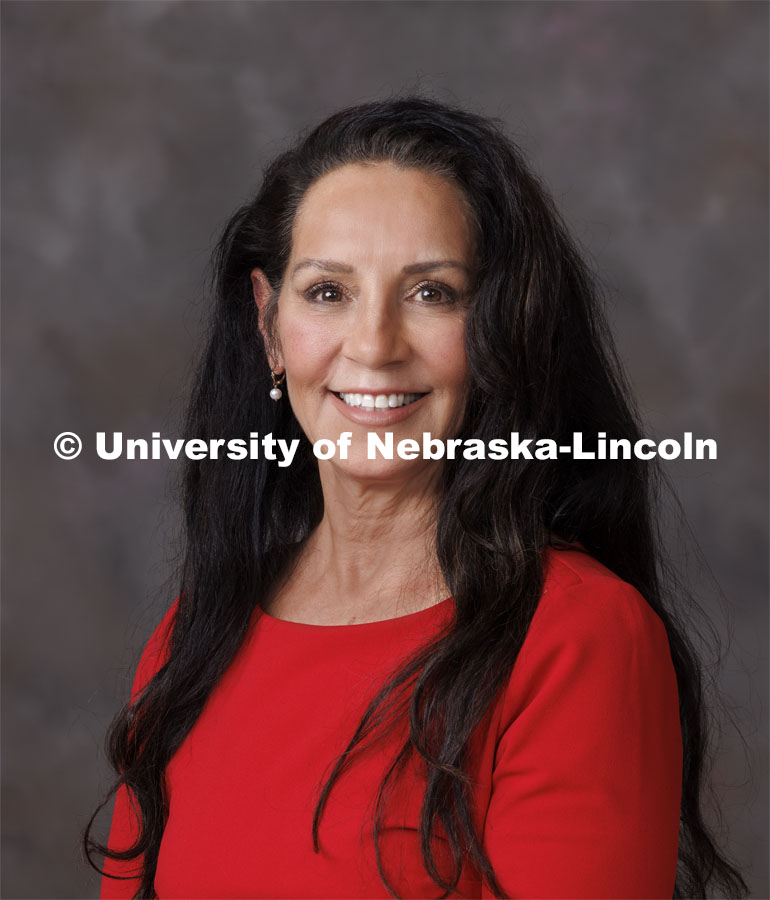 Studio portrait of Nanette Gingery, Associate Director for Wellness, Nebraska College Preparatory Academy (NCPA) advisor. November 16, 2023. Photo by Craig Chandler / University Communication and Marketing.
