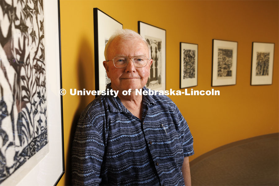 Parks Coble, James L. Sellers Professor of history, is retiring this year after 48 years at the University of Nebraska–Lincoln. May 1, 2024. Photo by Craig Chandler / University Communication and Marketing.