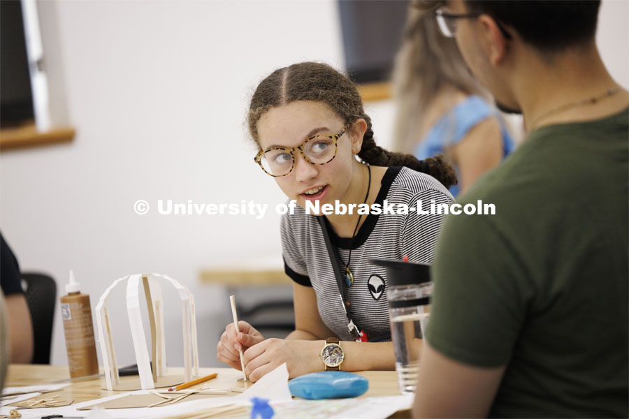 College of Architecture high school workshop led by Nate Bicak, Associate Professor of Interior Design. June 13, 2024. Photo by Craig Chandler / University Communication and Marketing.