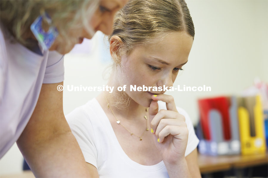 Students in the I/We Love to Write Workshop for kids. Nebraska Writing Project, an initiative of the English Department that serves local schools and communities. June 19, 2024. Photo by Craig Chandler / University Communication and Marketing.