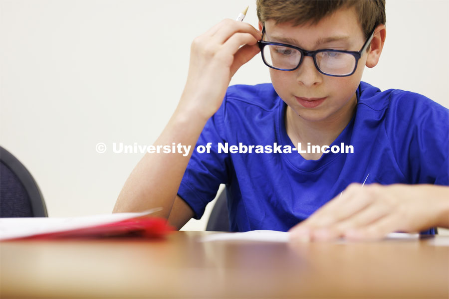 Students in the I/We Love to Write Workshop for kids. Nebraska Writing Project, an initiative of the English Department that serves local schools and communities. June 19, 2024. Photo by Craig Chandler / University Communication and Marketing.