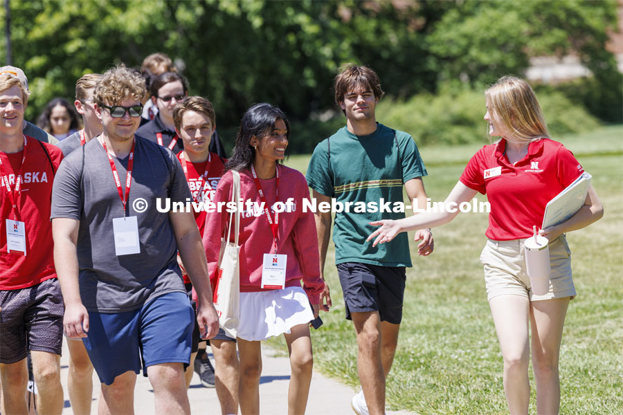 NSE groups tour campus. New Student Enrollment. June 26, 2024. Photo by Craig Chandler / University Communication and Marketing.
