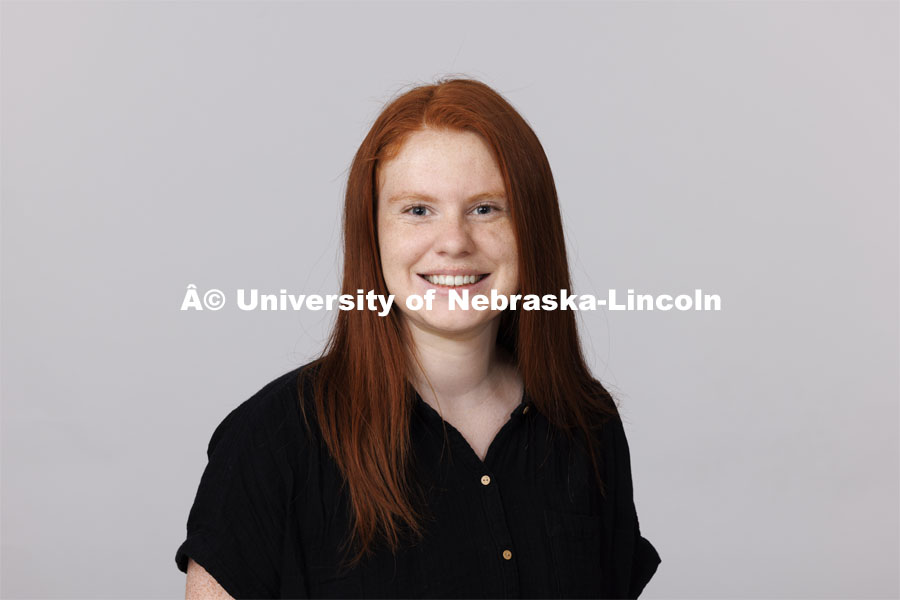 Studio portrait of Abbey Haymond, Assistant Director of Marketing, Academic Services and Enrollment Management. August 28, 2024. Photo by Craig Chandler / University Communication and Marketing.