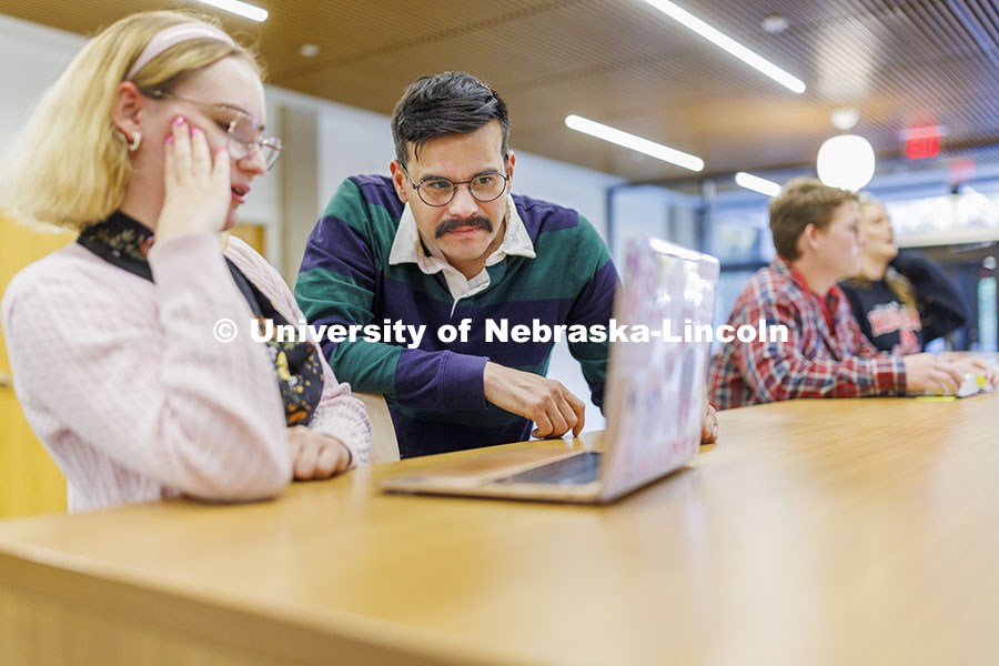 Students studying. College of Law photoshoot. October 10, 2024. Photo by Craig Chandler / University Communication and Marketing.