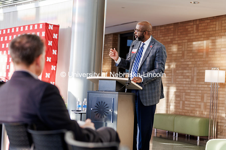 Chancellor Rodney D. Bennett’s introduction speech at the Combined Campaign kickoff. October 31, 2024. Photo by Kristen Labadie / University Communication.