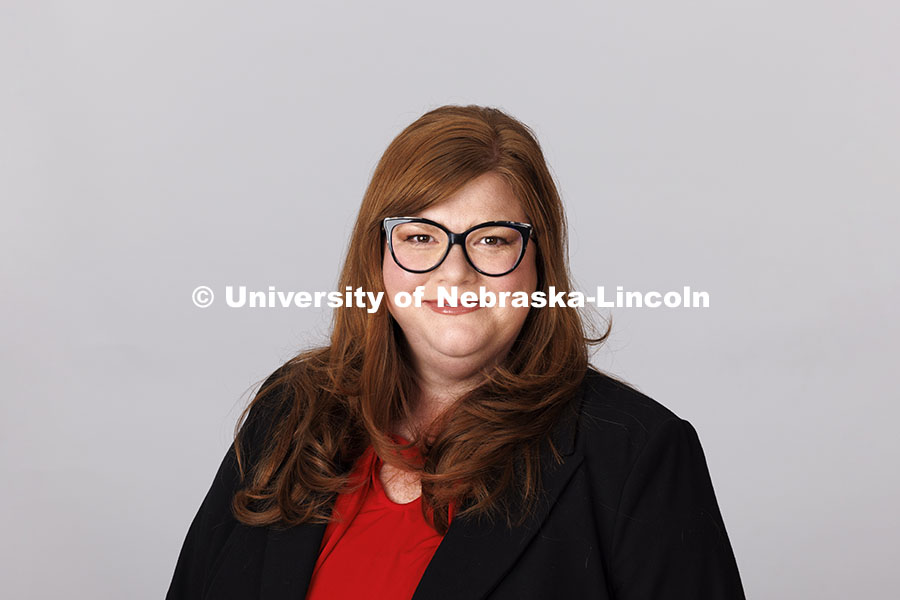 Studio portrait of Marci DeAmbrose, Associate Professor of Practice, Glenn Korff School of Music. November 14, 2024. Photo by Craig Chandler / University Communication.