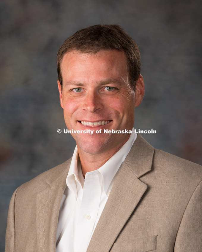 Studio portrait of Jake Messersmith, New Faculty Photo Shoot, August 19, 2015. 