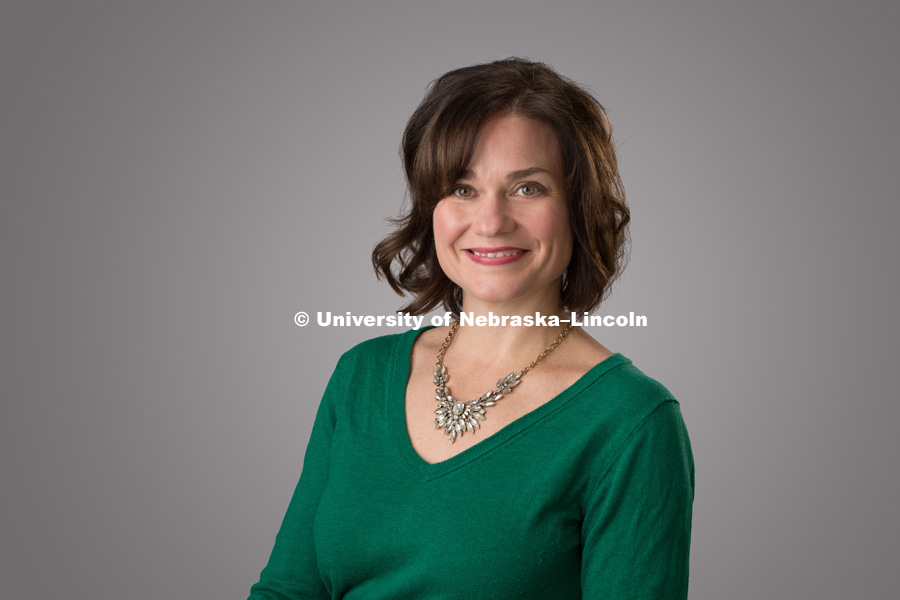 Studio portrait of Amanda Witte, project manager, Nebraska Center for Research on Children, Youth, F