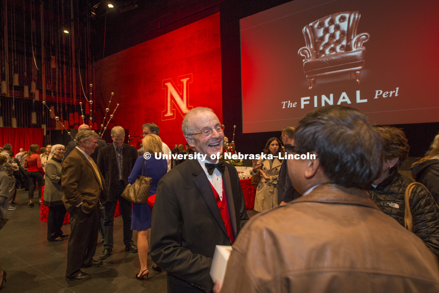 UNL Chancellor Harvey Perlman speaks at his last State of the University on his retirement date, Apr