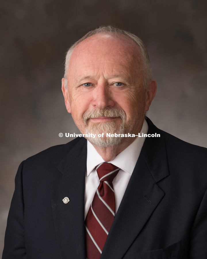 Studio portrait of Milford Hanna, professor, Biological Systems Engineering. April 25, 2016. 